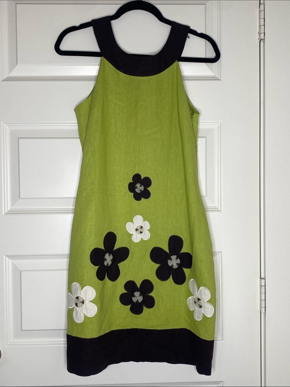 Green and Brown MOD A-Line Dress